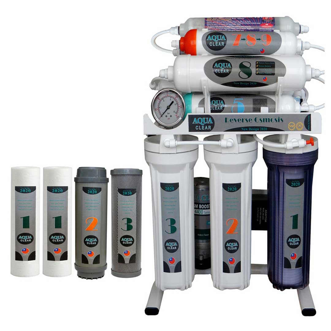 دستگاه تصفیه آب خانگی آکوآ کلیر مدل NEWDESIGN 2020 - ALN10 به همراه فیلتر 4 عددی